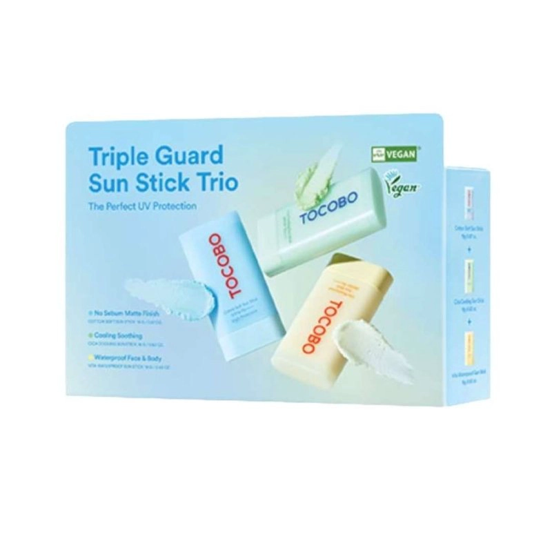TRIO DE PROTECTORES SOLARES EN BARRA TRIPLE GUARD TOCOBO - 1