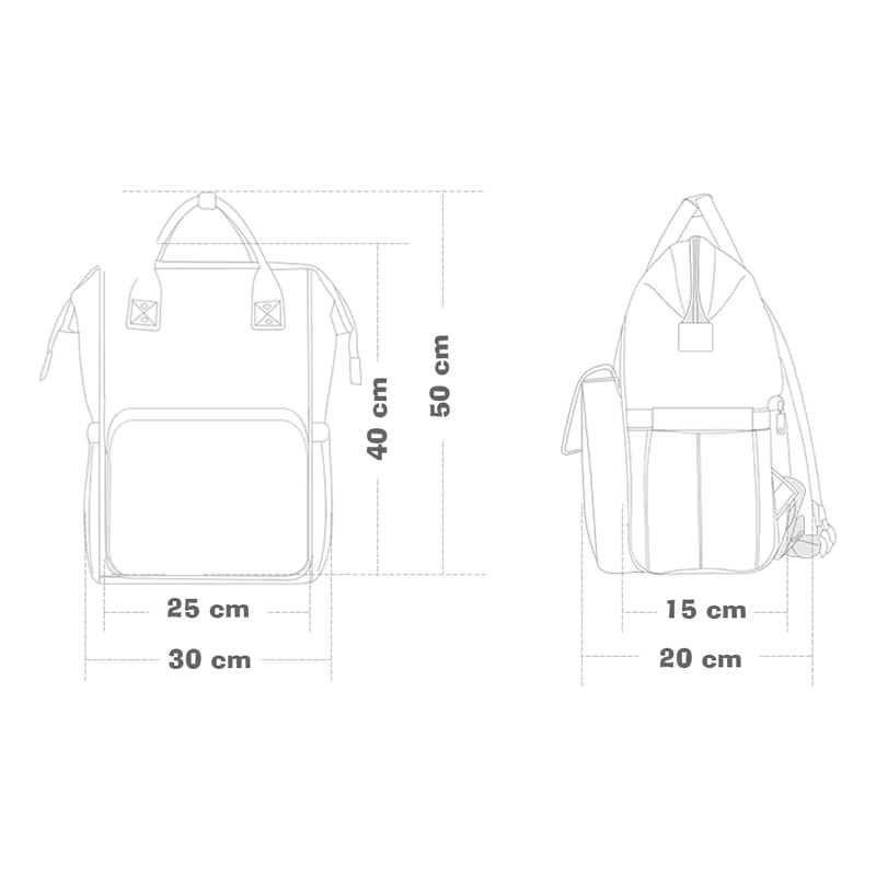 MOCHILA PAÑALERA PREMIUM NEGRO FUCSIA - 4