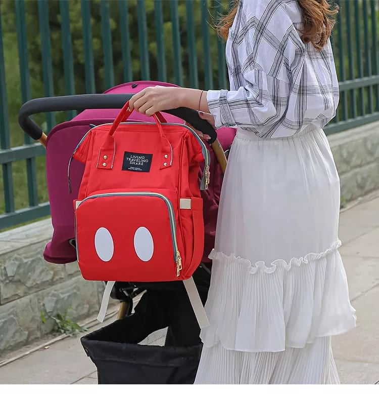 MOCHILA PAÑALERA PREMIUM ROJA - 1