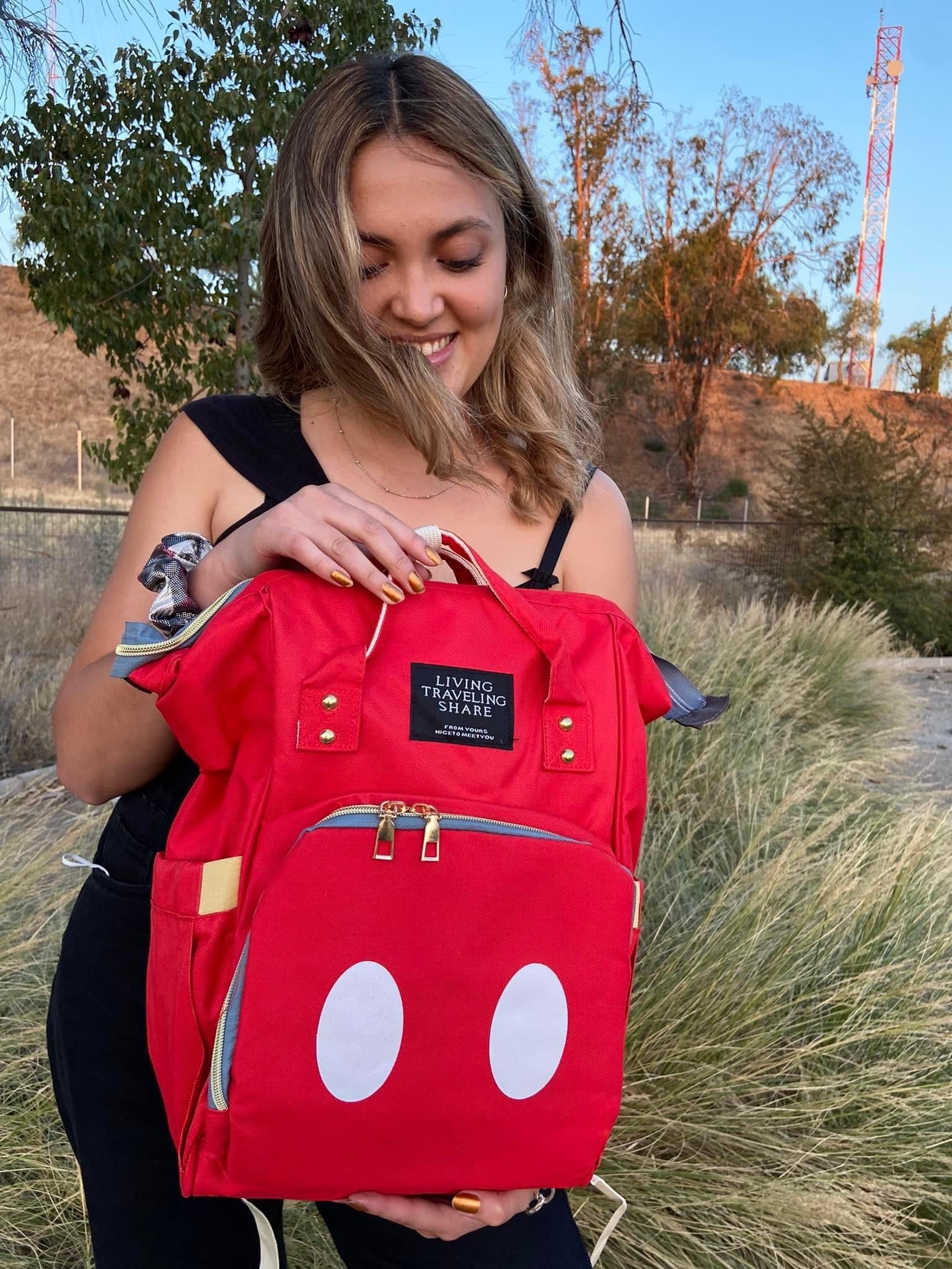 MOCHILA PAÑALERA PREMIUM ROJA - 2