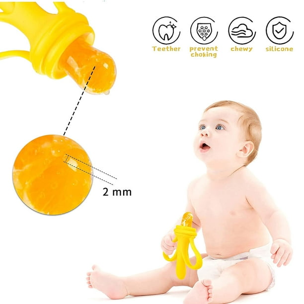 CHUPETE FRUTA 2 EN 1 PREMIUM AMARILLO NATHOEMY - 4