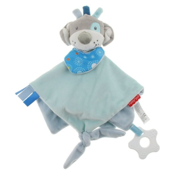MANTA DE PELUCHE PARA BEBE AZUL PERRO - NATHOEMY - 1
