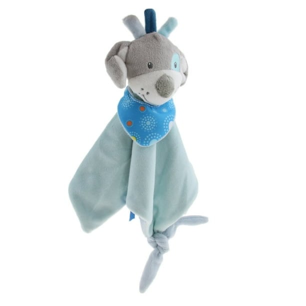 MANTA DE PELUCHE PARA BEBE AZUL PERRO - NATHOEMY - 3