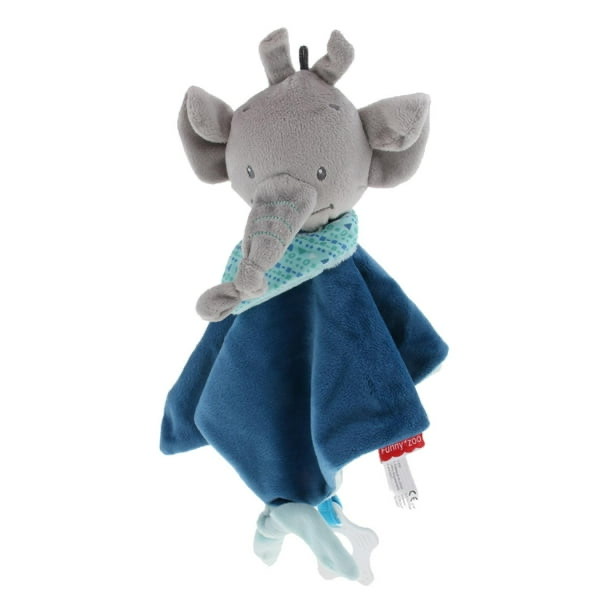 MANTA DE PELUCHE PARA BEBE AZUL ELEFANTE - NATHOEMY - 2