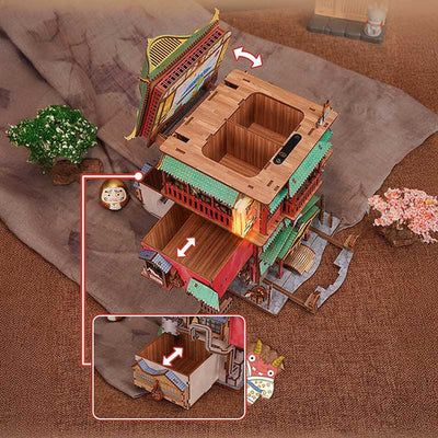 ORGANIZADOR DE ESCRITORIO 'ONSEN GHIBLI' - MAQUETA INTERACTIVA (TONECHEER) - 2