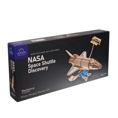 UGEARS TRANSBORDADOR ESPACIAL DISCOVERY DE LA NASA - PUZZLE 3D DE TENSEGRIDAD - 3