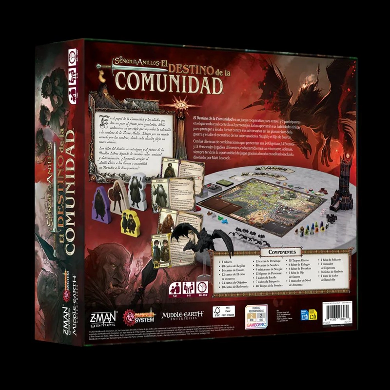 EL SEÑOR DE LOS ANILLOS: DESTINO DE LA COMUNIDAD - JUEGO DE MESA COOPERATIVO - 5
