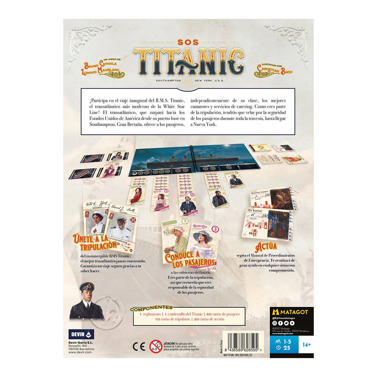 SOS TITANIC - JUEGO DE MESA COOPERATIVO Y EN SOLITARIO (DEVIR) - 4