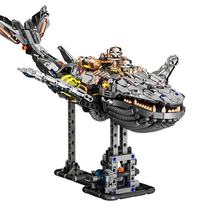 BALLENA MECANICA - BLOQUES DE CONSTRUCCION SERIE ANIMALES MARINOS (1388+ PCS) - 2