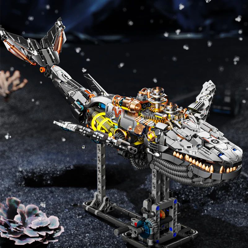 BALLENA MECANICA - BLOQUES DE CONSTRUCCION SERIE ANIMALES MARINOS (1388+ PCS) - 5