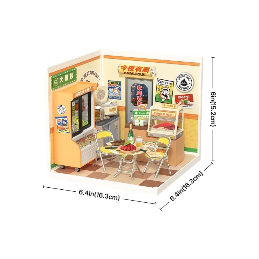 ROLIFE SUPER CREATOR: NIGHT OUT FOOD STALL (DW022) - MAQUETA MODULAR DIY CON LUCES LED - 1