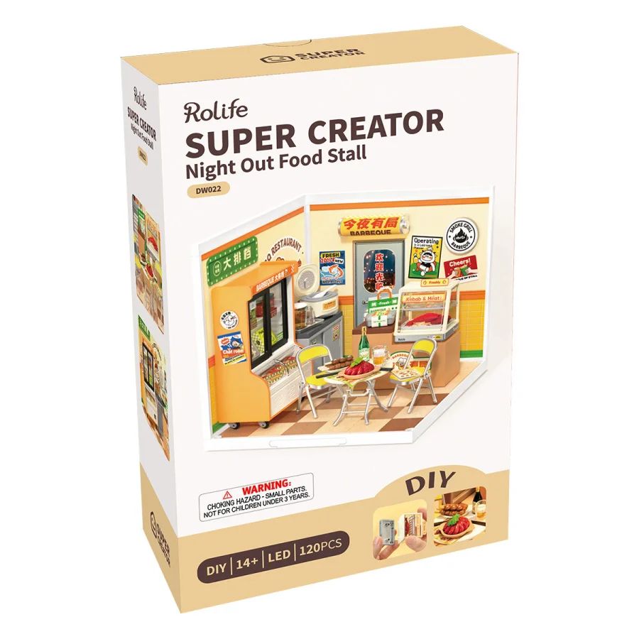 ROLIFE SUPER CREATOR: NIGHT OUT FOOD STALL (DW022) - MAQUETA MODULAR DIY CON LUCES LED - 2