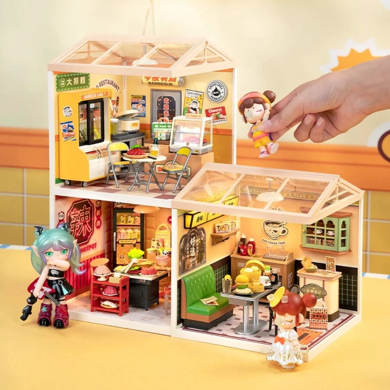 ROLIFE SUPER CREATOR: NIGHT OUT FOOD STALL (DW022) - MAQUETA MODULAR DIY CON LUCES LED - 3