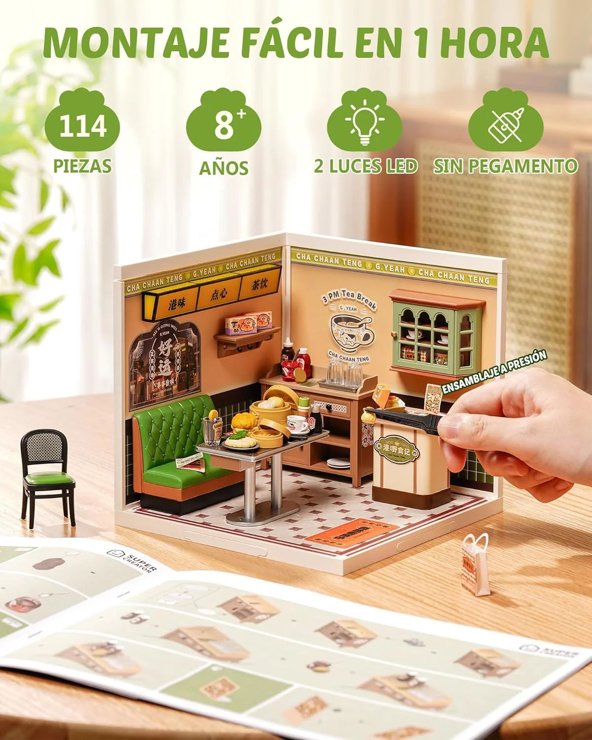 ROLIFE SUPER CREATOR: HONG KONG BITES CAFE  (DW021) - MAQUETA MODULAR DIY CON LUCES LED - 2