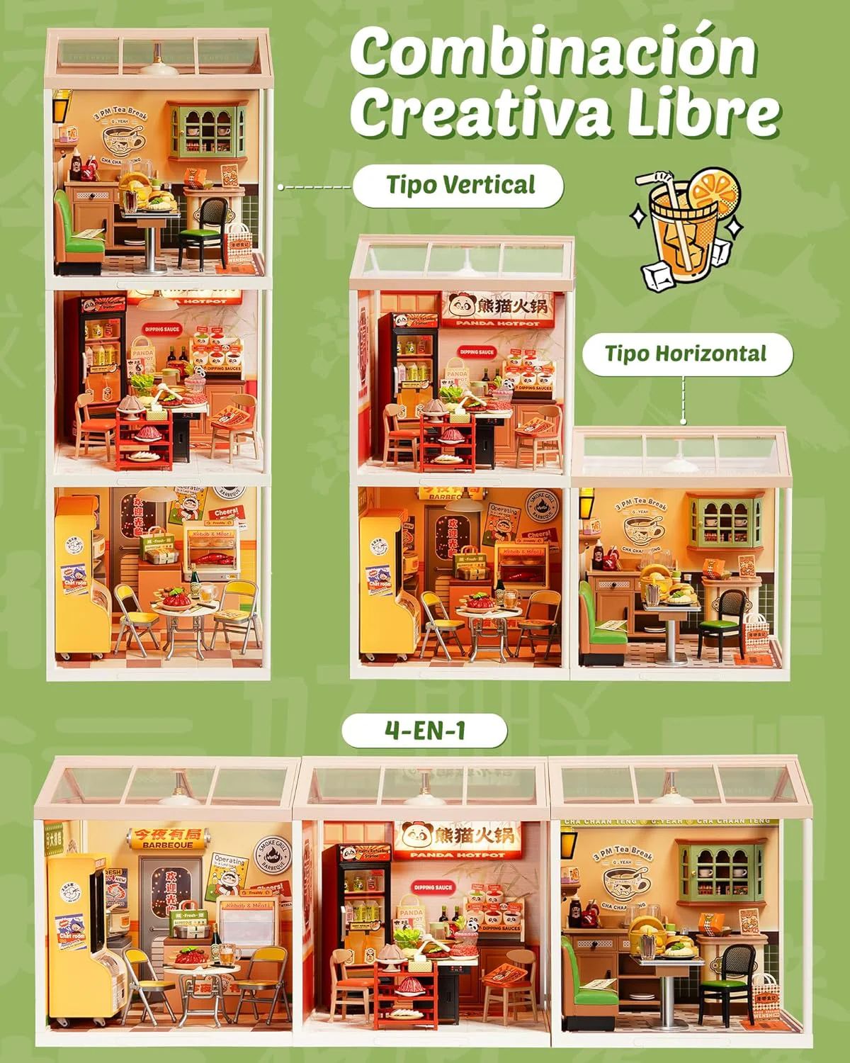 ROLIFE SUPER CREATOR: HONG KONG BITES CAFE  (DW021) - MAQUETA MODULAR DIY CON LUCES LED - 7