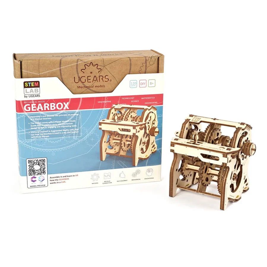 CAJA DE CAMBIOS MECANICA - MAQUETA DE MADERA EDUCATIVA (UGEARS) - 2