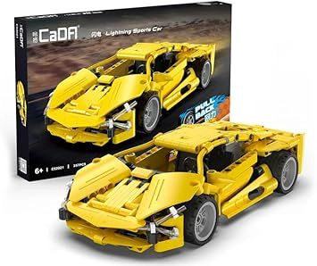 AUTO DEPORTIVO 'LIGHTNING' CON MOTOR A FRICCION - SET DE BLOQUES (CADA) - 4