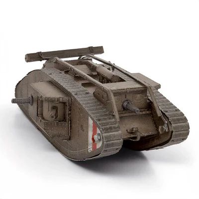 TANQUE BRITANICO MARK IV 1RA GUERR..MUNDIAL - MAQUETA 3D DE METAL -METAL EARTH- - 2