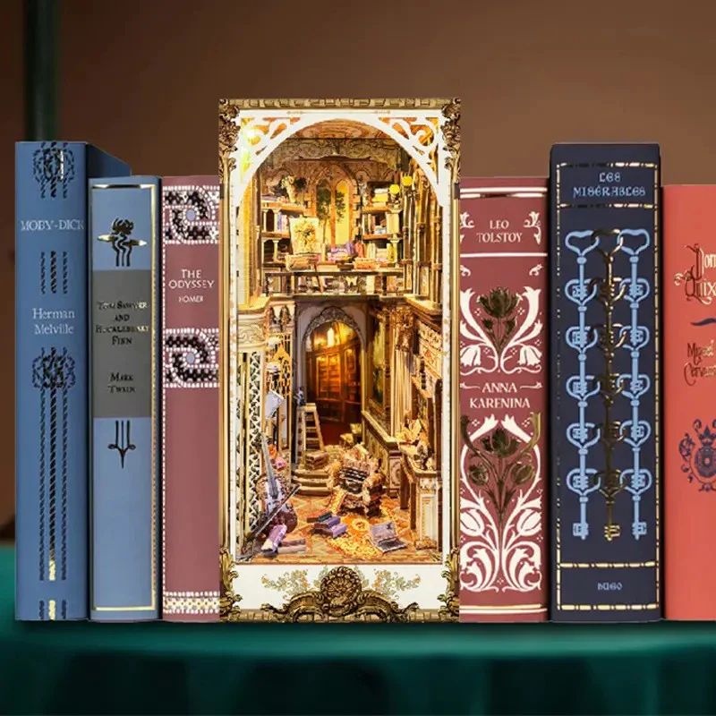 BOOKNOOK SUEÑOS BARROCOS - ELEGANTE SEPARADOR DE LIBROS 3D DIY CON LUZ LED (SQ21) - 2