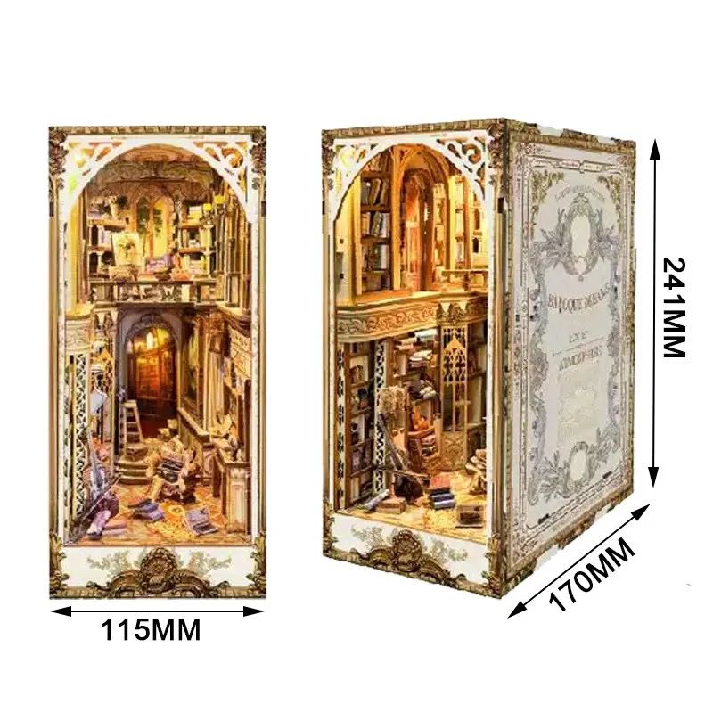 BOOKNOOK SUEÑOS BARROCOS - ELEGANTE SEPARADOR DE LIBROS 3D DIY CON LUZ LED (SQ21) - 5