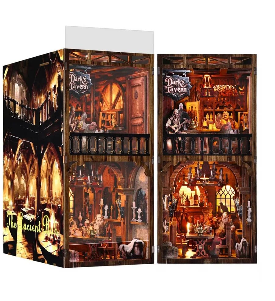 BOOK NOOK TABERNA OSCURA - DARK'S TAVERN DIORAMA 3D DIY CON LUZ (HAMAILEON YM08) - 3