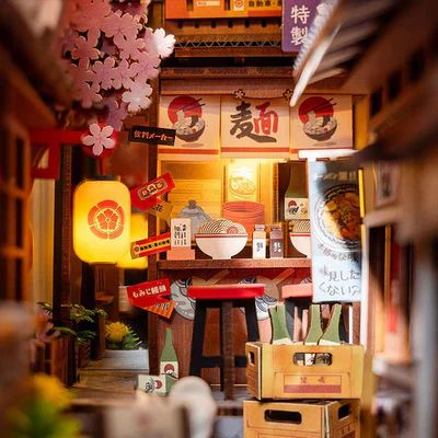 BOOKNOOK 3D 'SAKURA WINE ALLEY' - CALLEJON JAPONE S PARA ARMAR (ROBOTIME) - 2