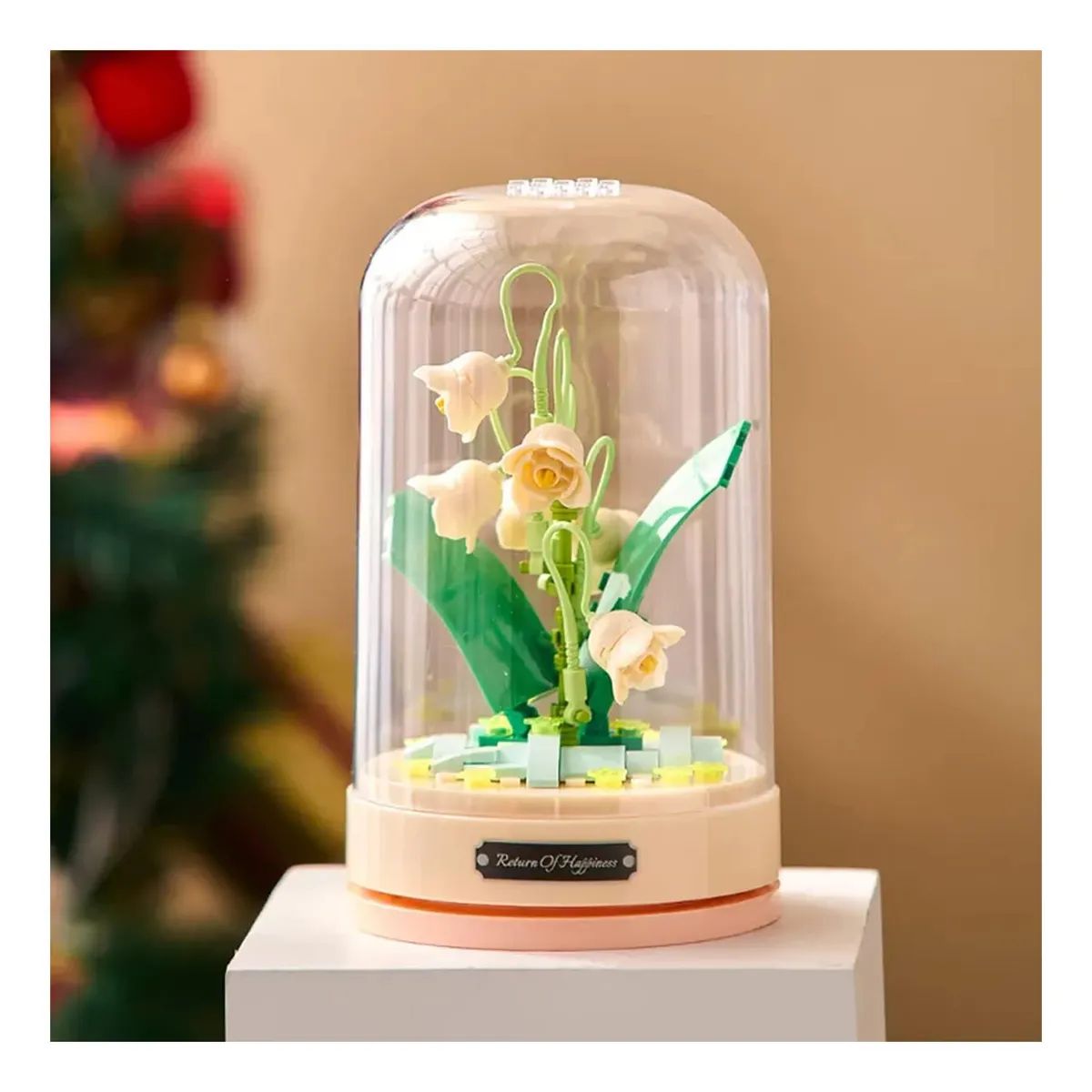 LIRIO DEL VALLE ETERNO - KIT DE FLORES DE BLOQUES DIY BAJO CUPULA (MEEST) - 1