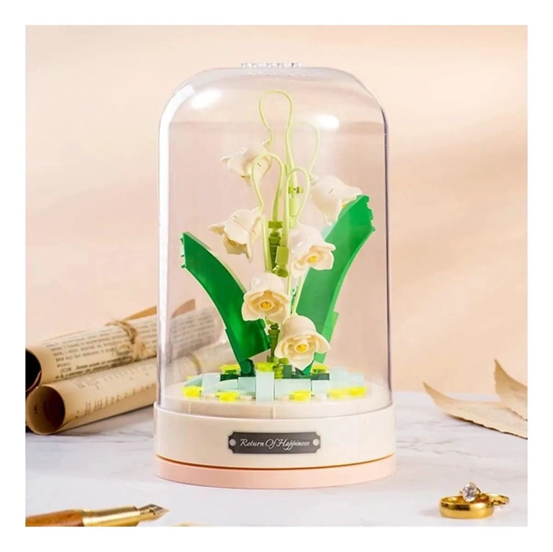 LIRIO DEL VALLE ETERNO - KIT DE FLORES DE BLOQUES DIY BAJO CUPULA (MEEST) - 2