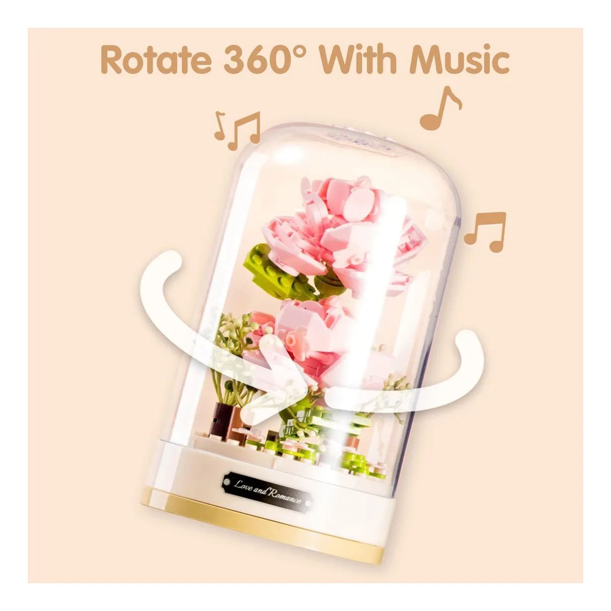 LIRIO DEL VALLE ETERNO - KIT DE FLORES DE BLOQUES DIY BAJO CUPULA (MEEST) - 3