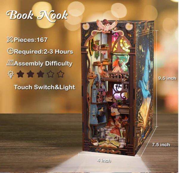 BOOK NOOK PODER MAGICO MISTICO - DIORAMA DE RITUAL CON LUZ LED - 3