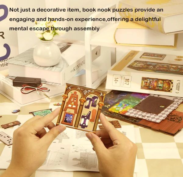 BOOK NOOK PODER MAGICO MISTICO - DIORAMA DE RITUAL CON LUZ LED - 4