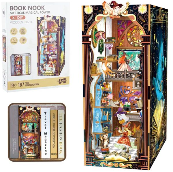 BOOK NOOK PODER MAGICO MISTICO - DIORAMA DE RITUAL CON LUZ LED - 7