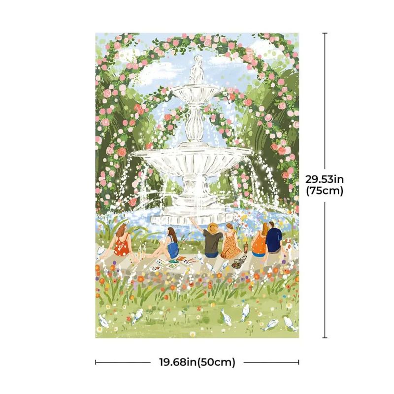 ROMPECABEZAS 1000 PIEZAS 'FUENTE DE PRIMAVERA' - ESCENA DE JARDIN (ROLIFE) - 2