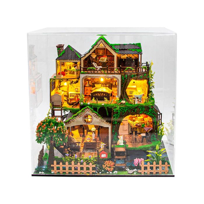 CASA DE MUÑECAS BOSQUE DE CUENTO DE HADAS - FAIRY TALE FOREST DIORAMA XL CON LUZ (HONGDA L2501) - 4