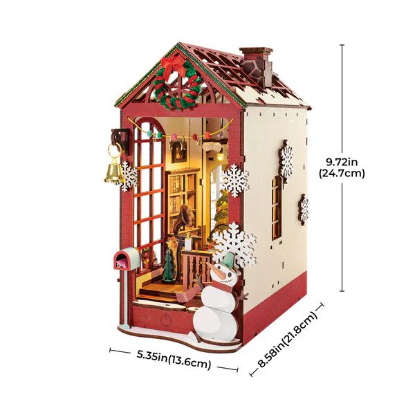 BOOK NOOK ESCENA NAVIDEÑA - CHRISTMAS INDOOR SCENE DIORAMA 3D DIY (ROLIFE) - 1