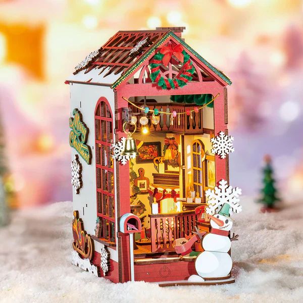 BOOK NOOK ESCENA NAVIDEÑA - CHRISTMAS INDOOR SCENE DIORAMA 3D DIY (ROLIFE) - 2