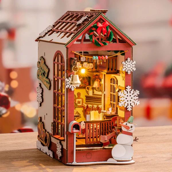 BOOK NOOK ESCENA NAVIDEÑA - CHRISTMAS INDOOR SCENE DIORAMA 3D DIY (ROLIFE) - 4