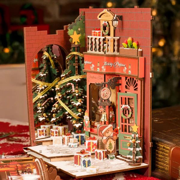 BOOK NOOK ESCENA NAVIDEÑA - CHRISTMAS INDOOR SCENE DIORAMA 3D DIY (ROLIFE) - 5