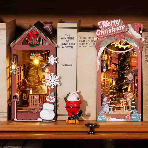 BOOK NOOK ESCENA NAVIDEÑA - CHRISTMAS INDOOR SCENE DIORAMA 3D DIY (ROLIFE) - 6