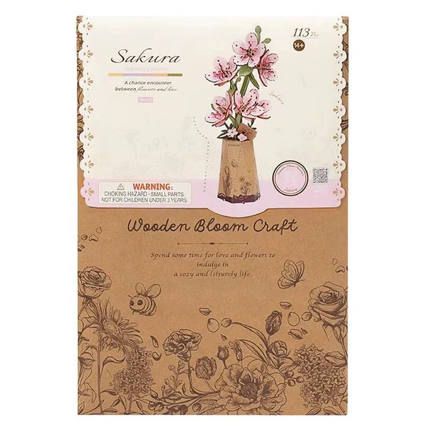 FLOR DE CEREZO SAKURA - RAMO DE MADERA DIY QUE NUNCA SE MARCHITA (ROWOOD) - 1