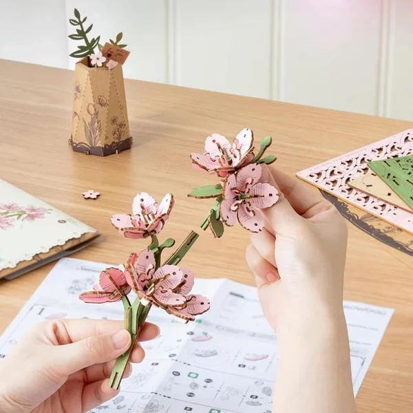 FLOR DE CEREZO SAKURA - RAMO DE MADERA DIY QUE NUNCA SE MARCHITA (ROWOOD) - 2
