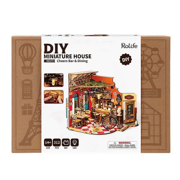 MINIATURA BAR & BISTRO EUROPEO - CHEERS BAR & DINING DIY (ROLIFE DG173) - 1