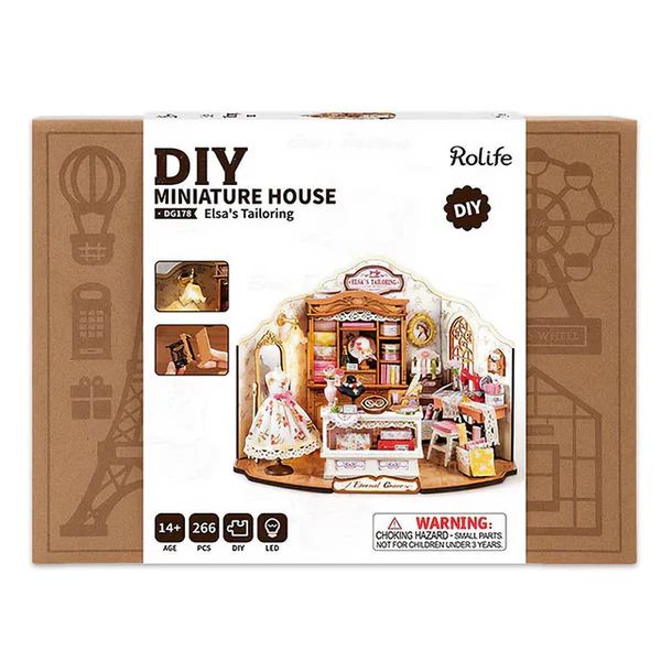 MINIATURA TALLER DE COSTURA VINTAGE - ELSA'S TAILORING DIY (ROLIFE DG178) - 1