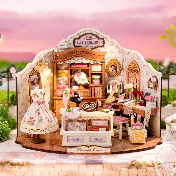 MINIATURA TALLER DE COSTURA VINTAGE - ELSA'S TAILORING DIY (ROLIFE DG178) - 6
