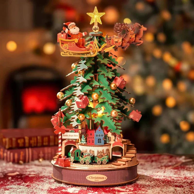 ARBOL DE NAVIDAD MUSICAL 3D - MINIATURA ARMABLE CHRISTMAS MELODY TREE (ROLIFE) - 1