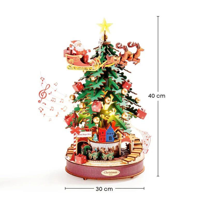 ARBOL DE NAVIDAD MUSICAL 3D - MINIATURA ARMABLE CHRISTMAS MELODY TREE (ROLIFE) - 2