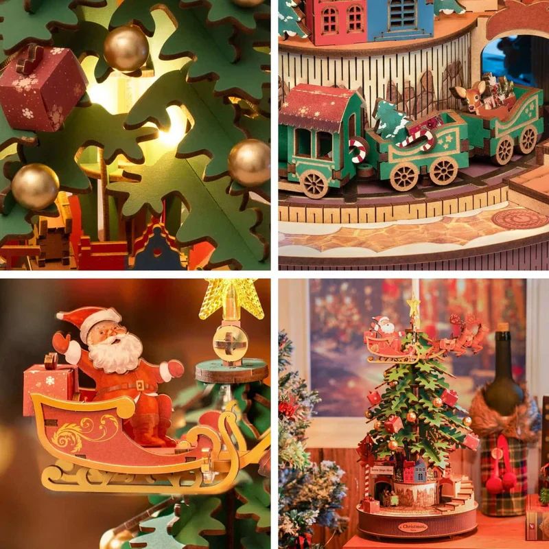 ARBOL DE NAVIDAD MUSICAL 3D - MINIATURA ARMABLE CHRISTMAS MELODY TREE (ROLIFE) - 3