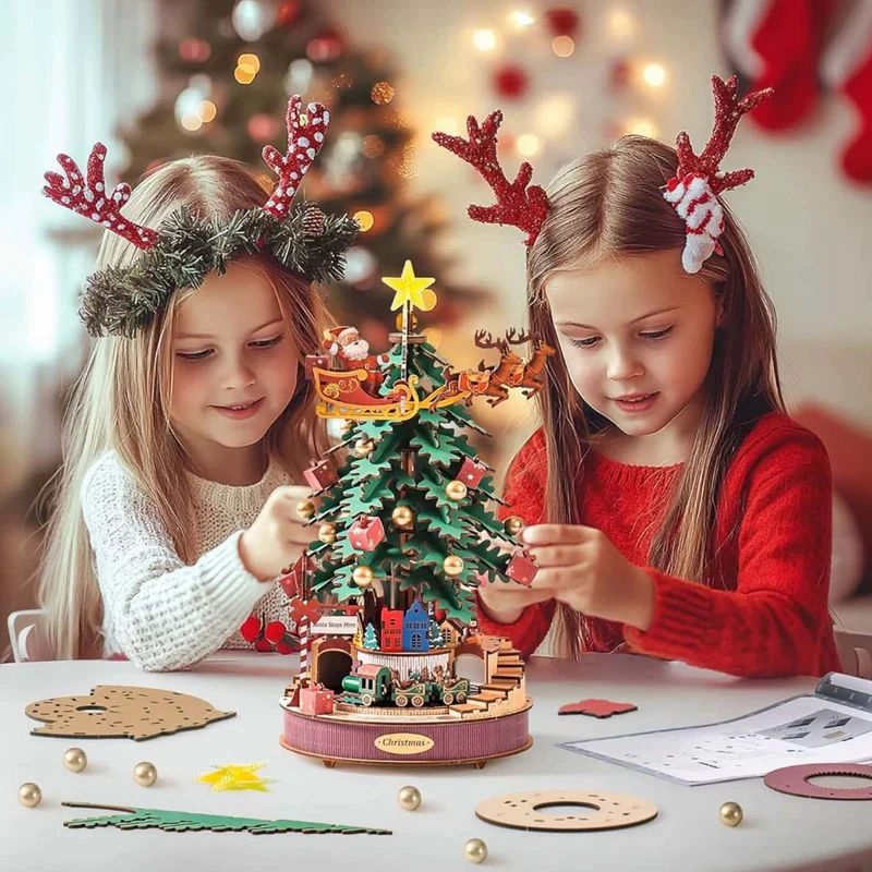 ARBOL DE NAVIDAD MUSICAL 3D - MINIATURA ARMABLE CHRISTMAS MELODY TREE (ROLIFE) - 5