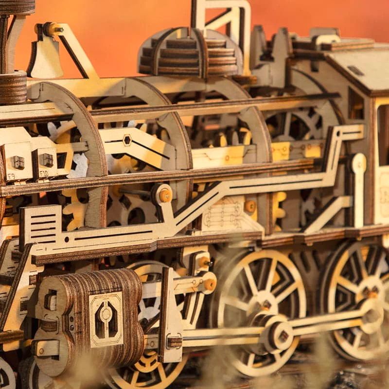 TREN LOCOMOTORA A VAPOR LK701 - MODELO MECANICO A CUERDA (ROKR) - 3