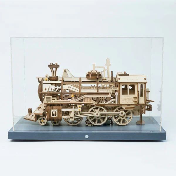 TREN LOCOMOTORA A VAPOR LK701 - MODELO MECANICO A CUERDA (ROKR) - 5